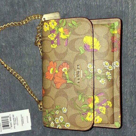Coach Mini Klare Crossbody In Signature Canvas With Floral Print - Picture 4 of 11